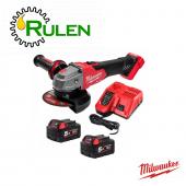 шліфмашина кутова акумуляторна MILWAUKEE, M18 FSAG125XB-502X, O125мм (+ заряд.пристрій, 2 акум.Х 5Аг, HDкейс) 4933478430 (MILWAUKEE, США)
