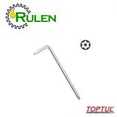 ключ TORX Г-подібний T-40 довгий з отвором AIBE4018 (TOPTUL, Тайвань)